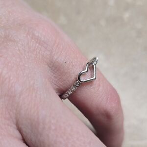 Silver Heart Ring, Size 5